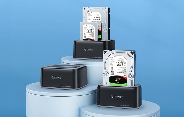 Orico Stacja Dokująca Dysków HDD SSD 2,5 3,5 5Gbps USB-C USB-C/A Klonowanie