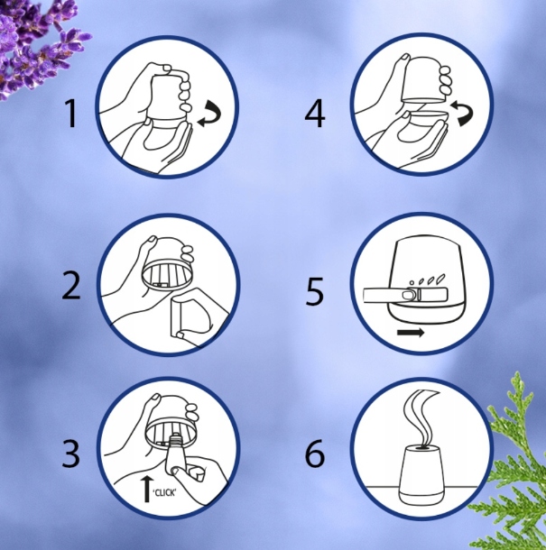 AIR WICK Aromatyczna Mgiełka Odświeżacz Powietrza Spokojna 20 ml Komplet