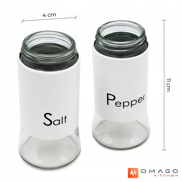SOLNICZKA I PIEPRZNICZKA ZESTAW 2x150ml POJEMNIK NA SÓL PIEPRZ KOMPLET