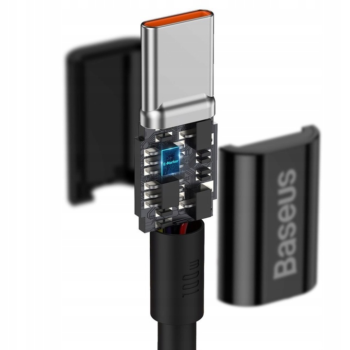 BASEUS SZYBKI KABEL USB C/USB C QC MOCNY 100W 1m