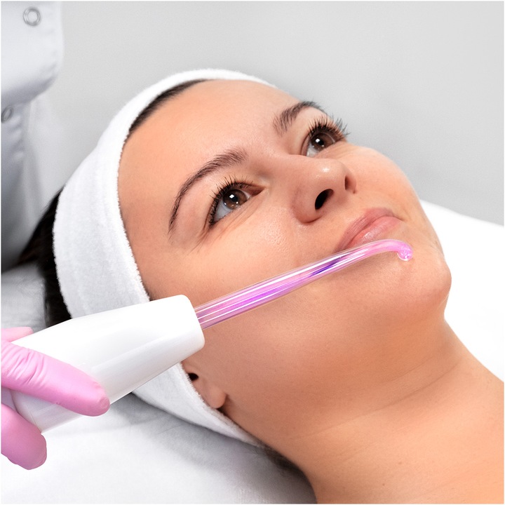 Rubica Darsonval Urządzenie Kosmetyczne + 4 Peloty do Skóry Twarzy Głowy