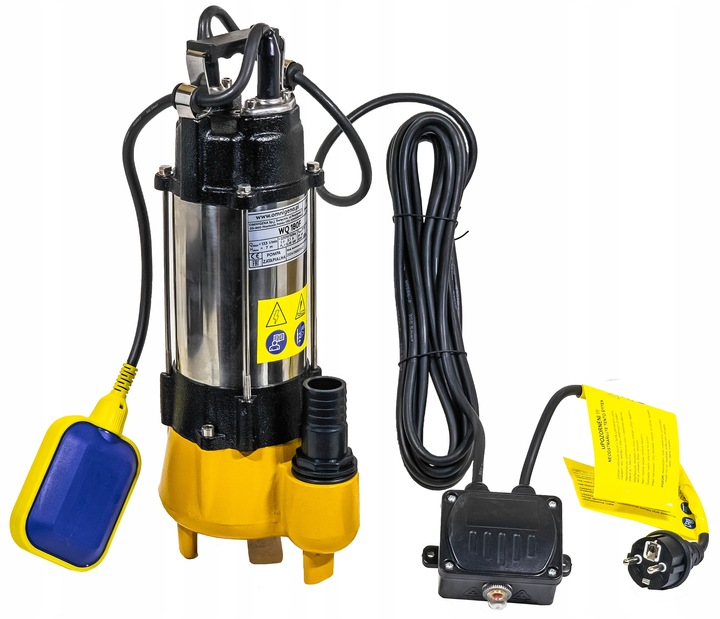 POMPA ZATAPIALNA DO WODY BRUDNEJ CZYSTEJ ŚCIEKÓW WQ 180F 230V Z PŁYWAKIEM