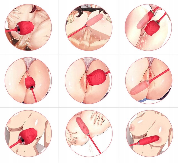 RÓŻA - SSĄCY MASAŻER, WIBRATOR ŁECHTACZKI