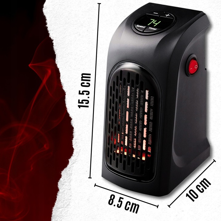 TERMOWENTYLATOR FARELKA ELEKTRYCZNA GRZAŁKA Z REGULACJA TEMPERATURY + TIMER