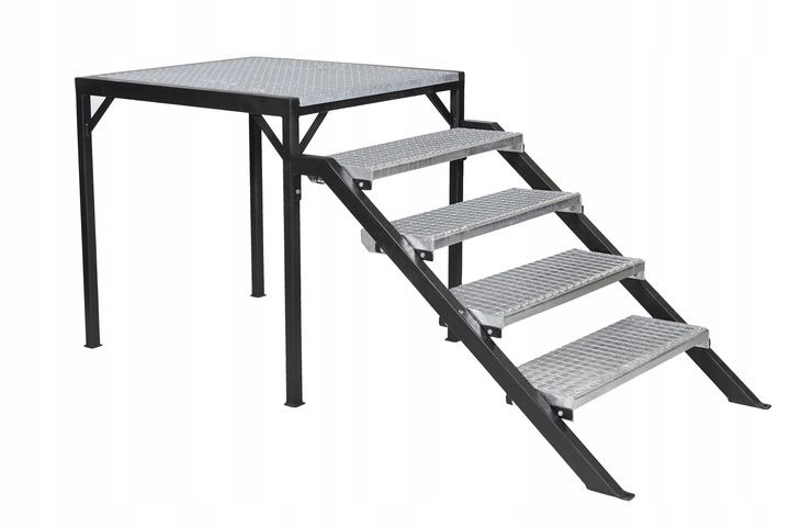 Stopnie WEMA 800x270 mm | ocynkowane | 30x2 mm | stopień metalowy,