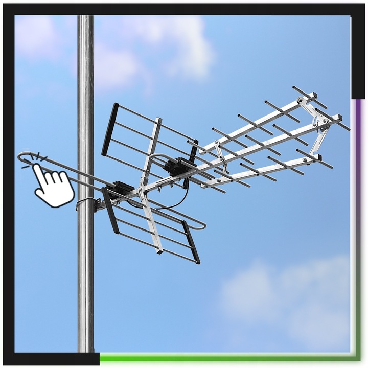 ANTENA DO TV NAZIEMNEJ ZEWNĘTRZNA DVB-T2 KIERUNKOWA COMBO MUX8 LTE VHF