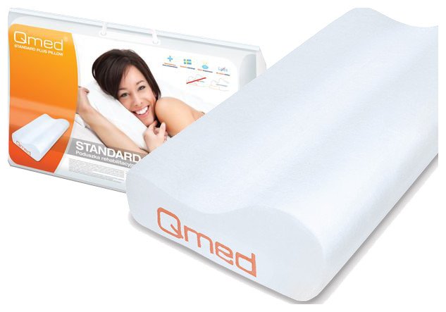 Qmed Poduszka ORTOPEDYCZNA do spania PROFILOWANA MEMORY FOAM z