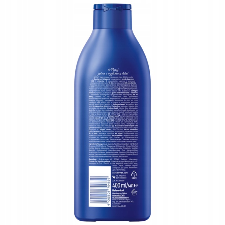 NIVEA Ujędrniające mleczko do ciała Q10, 400 ml