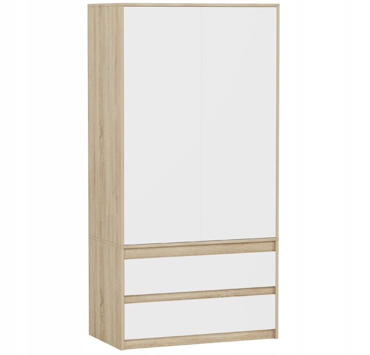 Szafa garderoba 90cm 2drzwi 2szuflad antracyt mix artisan B-9TIP