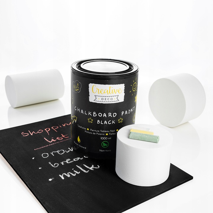 Farba tablicowa czarna do pisania kredą do mebli ścian drewna 1000ml