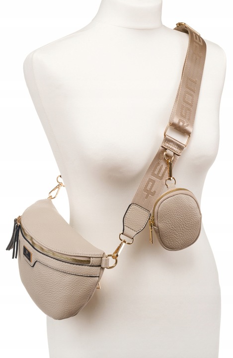 Damska saszetka pojemna nerka odpinany pasek torebka crossbody miejska