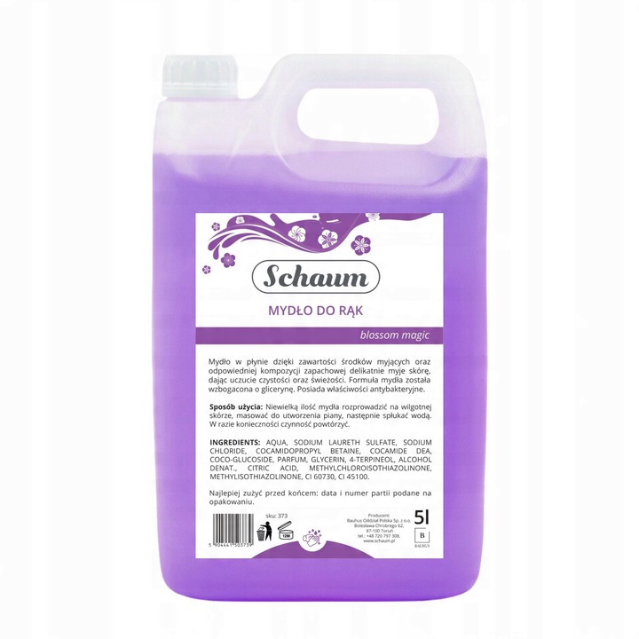 MYDŁO W PŁYNIE DO DOZOWNIKÓW DO RĄK 5L WYDAJNE KWIATOWE ANTYBAKTERYJNE