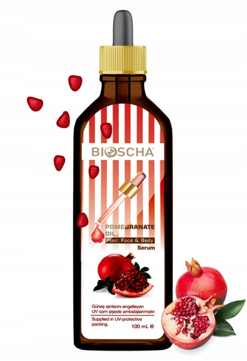 Serum Regeneracyjne OLEJ PESTEK GRANATU Włosy Twarz 100ml BIOSCHA Nar