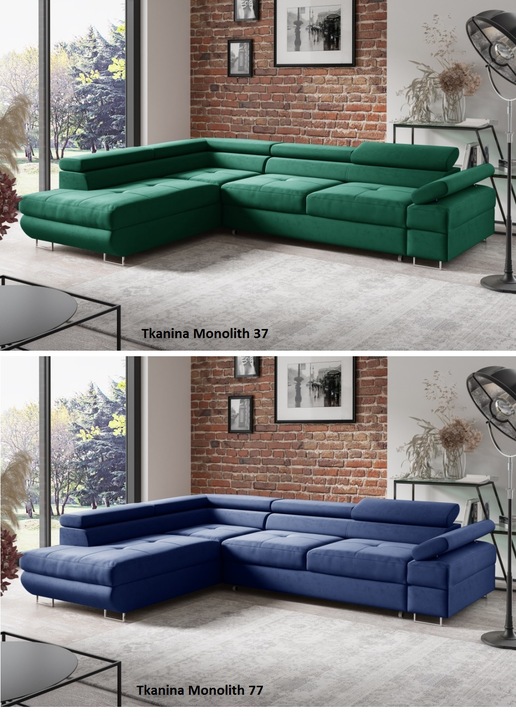 Narożnik Canada L rogówka, zagłówki piki f spania pojemnik DUZO