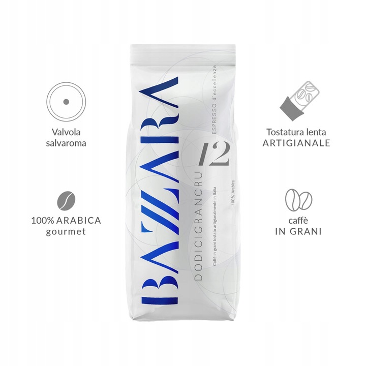 BAZZARA Dodicigrancru 1 kg kawa ziarnista