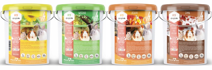 NATURALNY POKARM KARMA DLA KRÓLIKA ŚWINKI GRYZONI 4 PORY ROKU WIOSNA