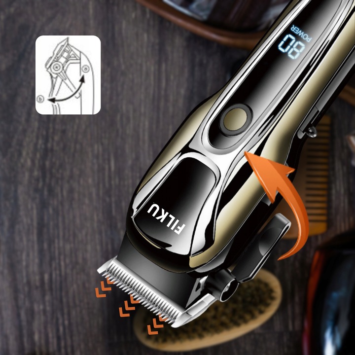 PROFESJONALNA BEZPRZEWODOWA MASZYNKA DO STRZYŻENIA WŁOSÓW BRODY FILKU