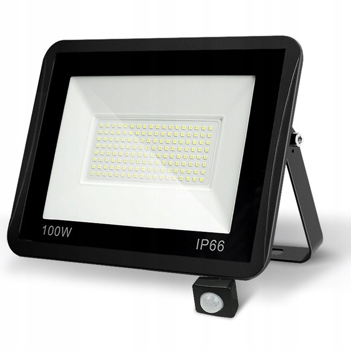 MOCNY HALOGEN LED 100W NAŚWIETLACZ z CZUJNIKIEM RUCHU ZMIERZCHU 9000lm