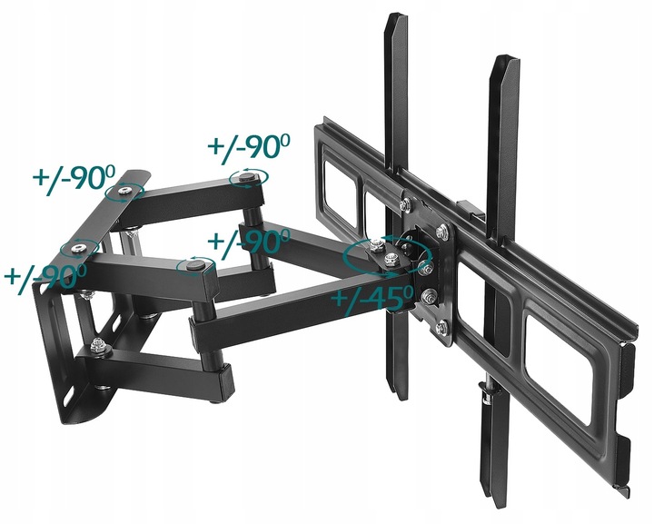EXTRA MOCNY OBROTOWY UCHWYT na TELEWIZOR WIESZAK TV 32-80 cali
