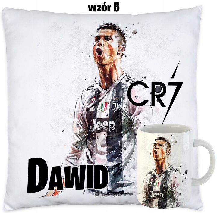 Kubek i Poduszka dla fana CRISTIANO RONALDO CR7
