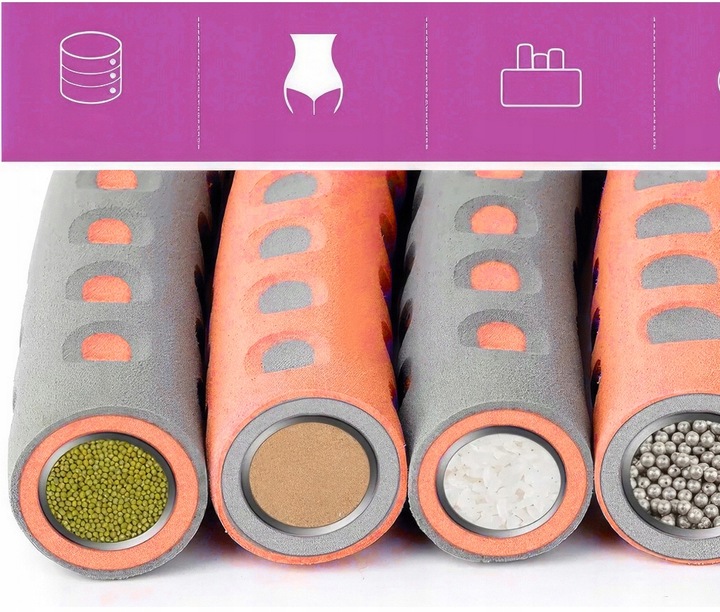 HULA HOP HULAHOP ODCHUDZAJĄCE METALOWE GĄBKOWE + SKAKANKA GRATIS