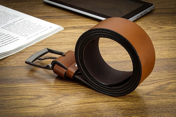 PASEK męski Gracio BRĄZ SZEROKI do spodni JEANS