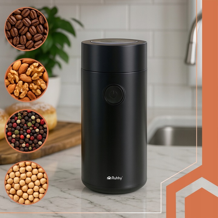 Młynek do Kawy Elektryczny do Mielenia Orzechów Przypraw Wydajny Mocny