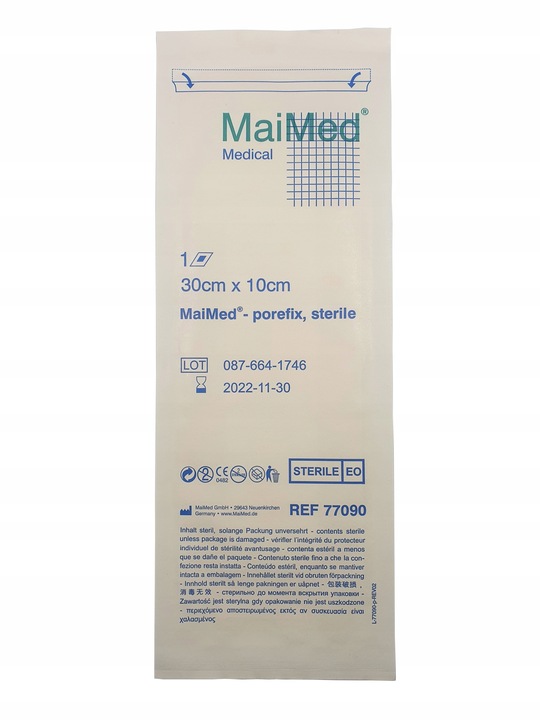 PLASTER Z OPATRUNKIEM STERYLNY NA RANY Z WKŁADEM CHŁONNYM 30x10cm 25szt