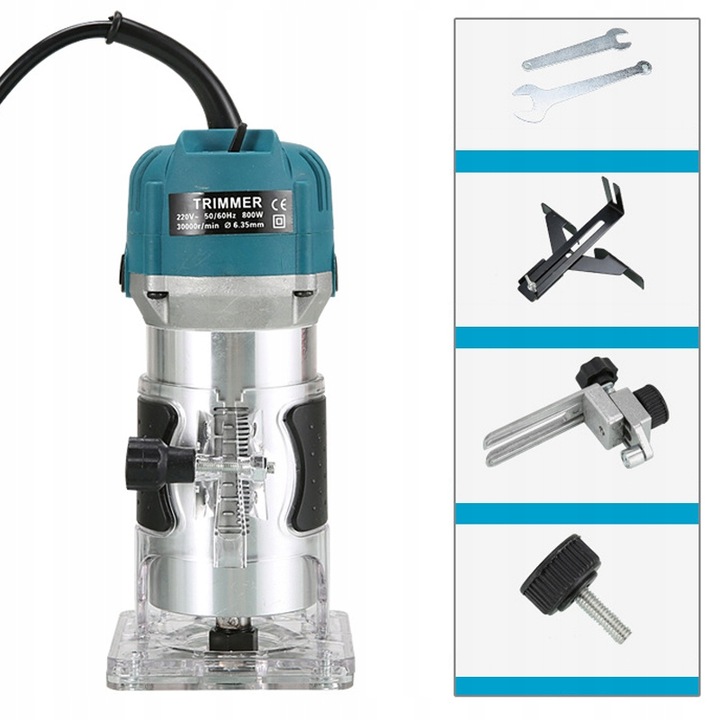 FREZARKA TRYMER DO DREWNA ELEKTRYCZNA RĘCZNA 800W