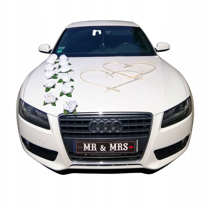 DEKORACJA NA AUTO ŚLUBNE, OZDOBY NA SAMOCHÓD