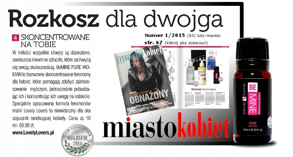 LL BeMINE PURE WOMAN Damskie FEROMONY BEZWONNE10ml