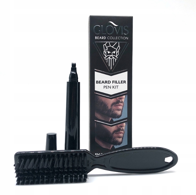 GLOVIS FILLER Zestaw do Wypełniania Zarostu Brody Marker Pisak +