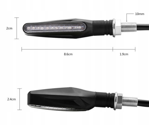 KIERUNKOWSKAZY DYNAMICZNE 12 LED PŁYWAJĄCE 12V 4 SZT