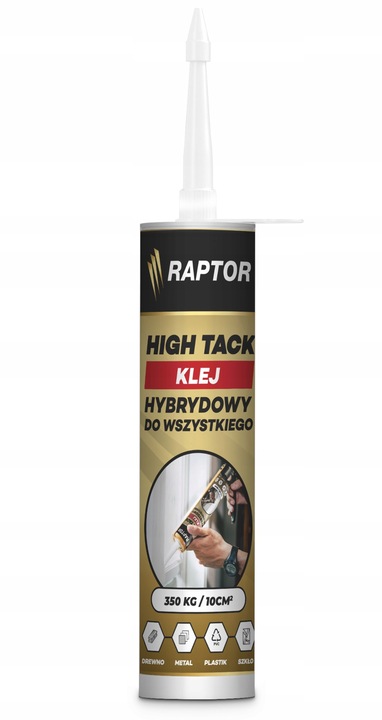 Klej montażowy RAPTOR HIGH TACK biały 290ml