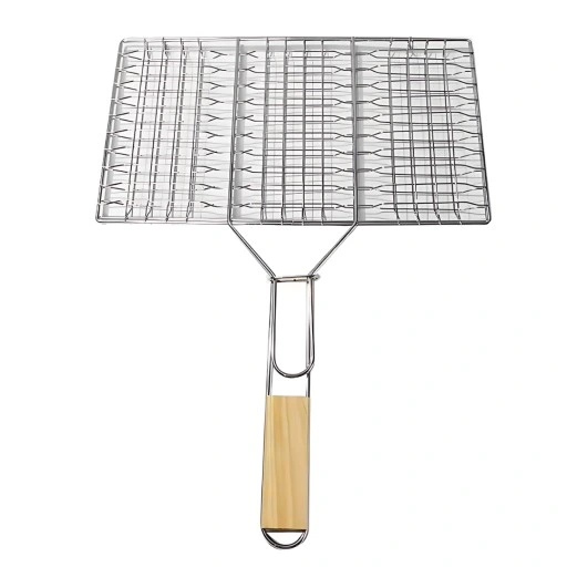 RUSZT STALOWY SIATKA DO GRILLOWANIA RYBY MIĘSA NA GRILLA BBQ 32x20cm