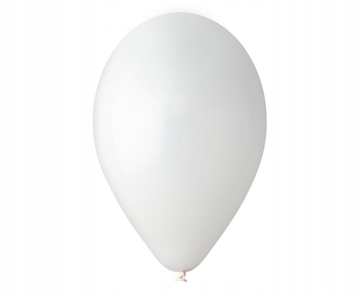 Balony Lateksowe Pastelowe Białe Gemar 12" - 30 cm /100 szt.