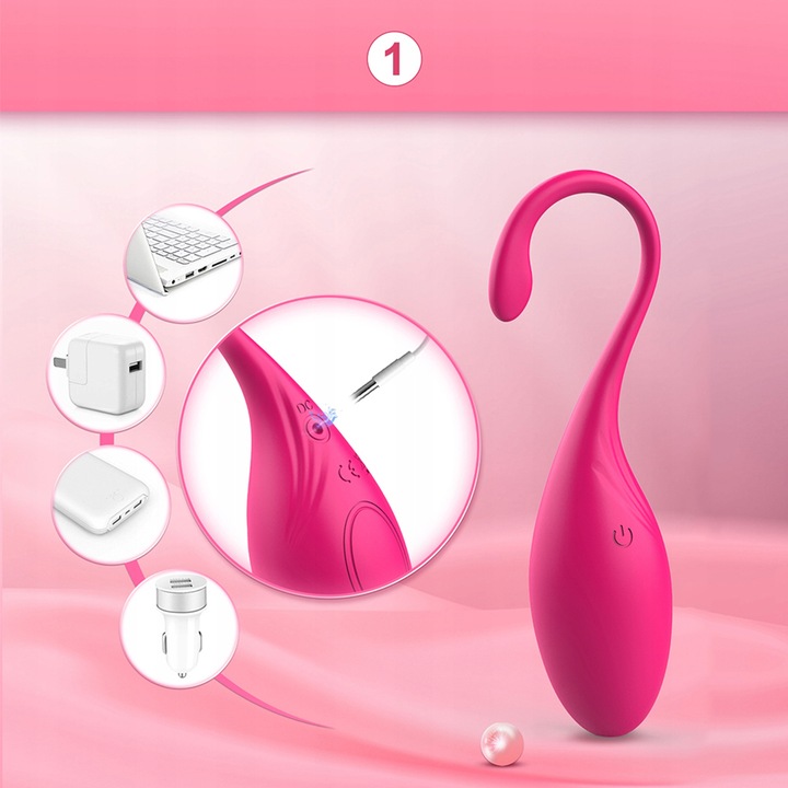 WIBRATOR STEROWANY APLIKACJĄ WIBRUJĄCE JAJKO MASAŻER SEX EROTYCZNY JAJECZKO