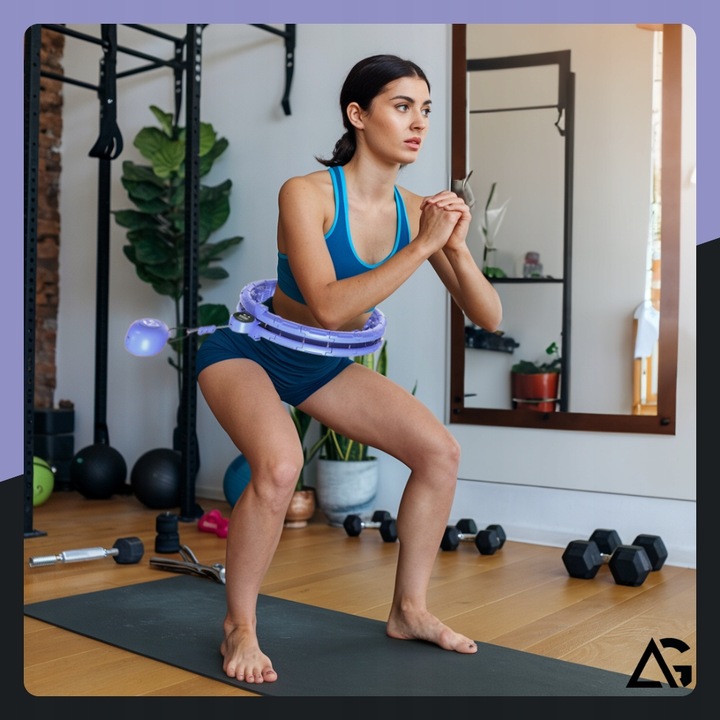 HULA HOP Z OBCIĄŻNIKIEM ODCHUDZAJĄCE Z LICZNIKIEM SMART HULAHOP