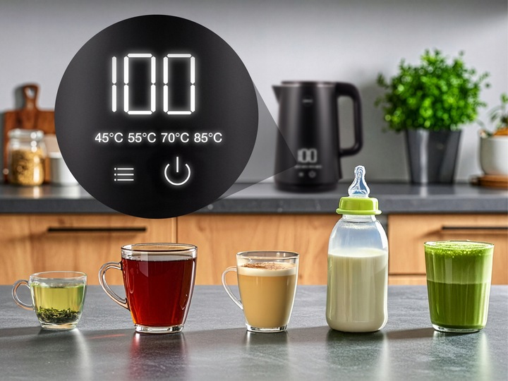 Czajnik bezprzewodowy z regulacją temperatury C515 czarny 2000W 5