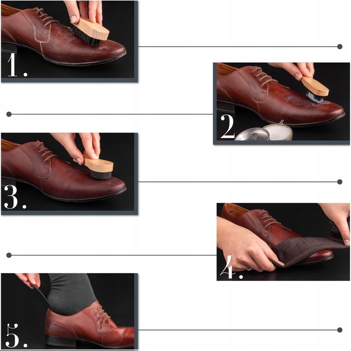 Zestaw do czyszczenia pielęgnacji butów czarna i bezbarwna pasta łyżka