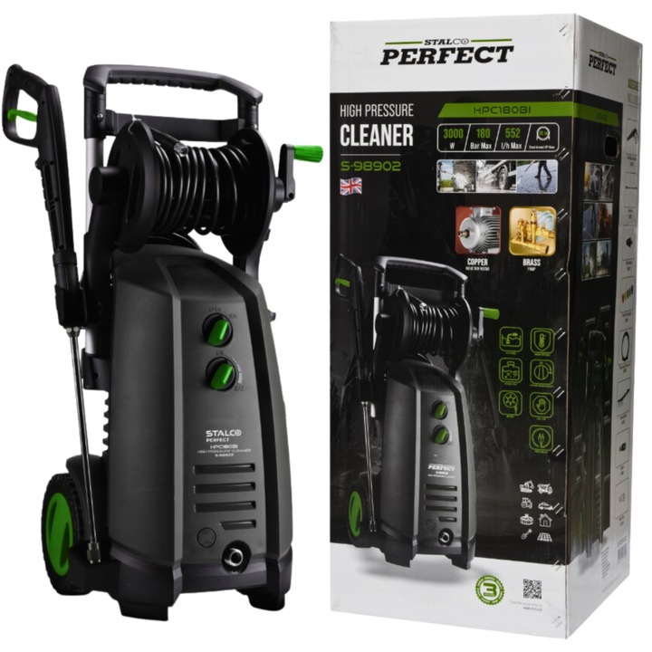 MYJKA CIŚNIENIOWA STALCO PRO 180 BAR ZESTAW PŁYN KARCHER POMPA MOSIĘŻNA