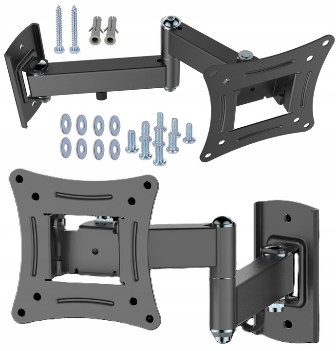 EXTRA MOCNY OBROTOWY UCHWYT DO MONITORA lub TELEWIZORA 10-32 cal