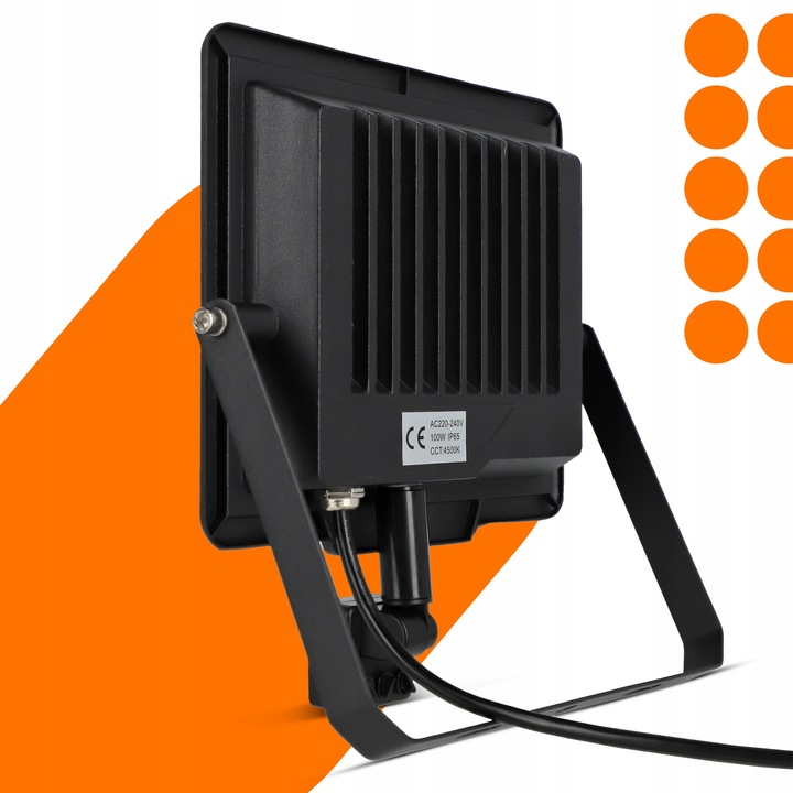 Naświetlacz LED Halogen 100W Reflektor Lampa Zewnętrzna Czujnik Ruchu