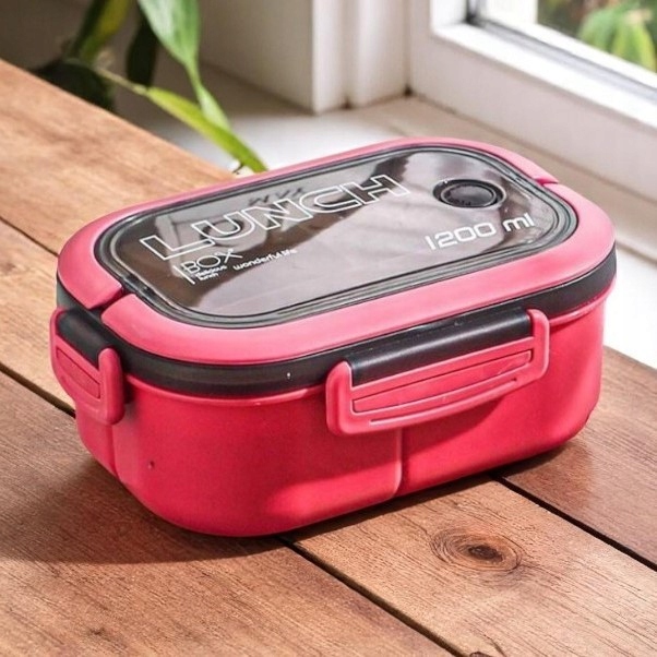 LUNCHBOX ŚNIADANÓWKA PUDEŁKO POJEMNIK NA ŚNIADANIE PRZEGRÓDKI 1200ml