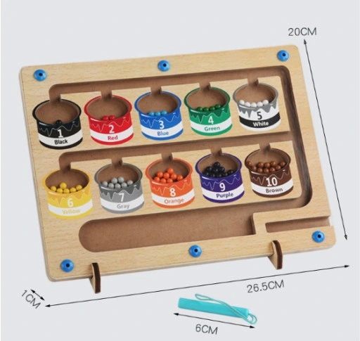 GRA DREWNIANY LABIRYNT NAUKA LICZENIA I KOLORÓW SORTER SUPER PREZENT