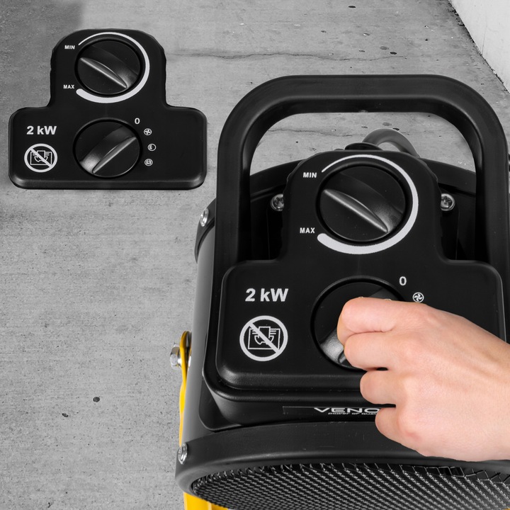 NAGRZEWNICA ELEKTRYCZNA GRZEJNIK 2000W CERAMICZNA FARELKA TERMOSTAT