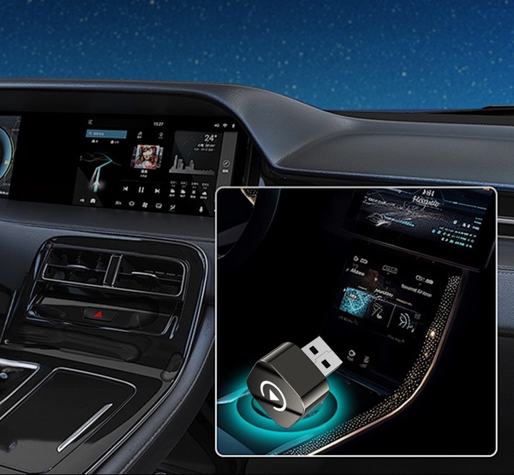 Mini bezprzewodowy adapter CarPlay Android Auto Plug and Play Dongle