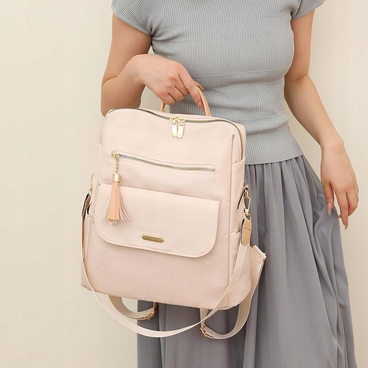 PLECAK DAMSKI TOREBKA NA RAMIĘ 2W1 POJEMNY MIEJSKI