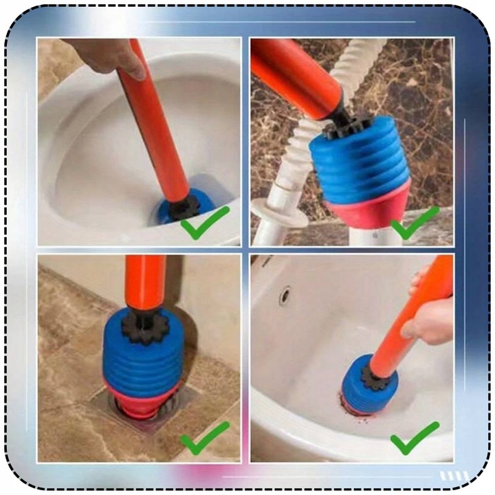 PRZEPYCHACZ DO RUR DO UDRAŻNIANIA KANALIZACJI POMPKA WC SYFONÓW ZLEWU