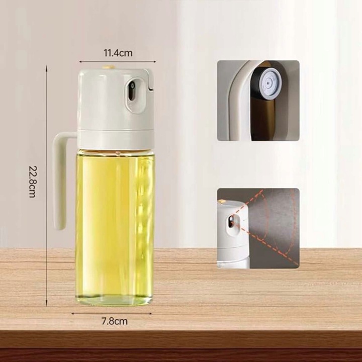 SPRYSKIWACZ DO OLIWY OLEJU SZKLANY DOZOWNIK SPRAY ATOMIZER WYGODNY 550ML
